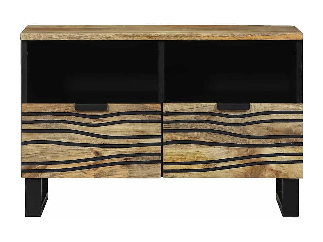 Cabinet TV Marron 70 x 33 x 46 cm bois de manguier massif