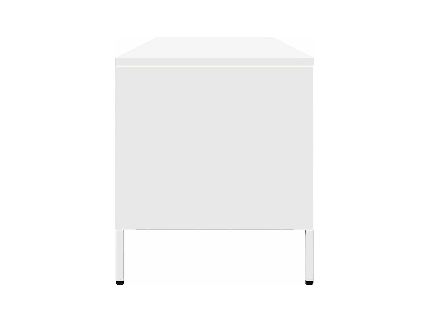 Mobile porta TV bianco 202x39x43,5 cm in acciaio laminato a freddo