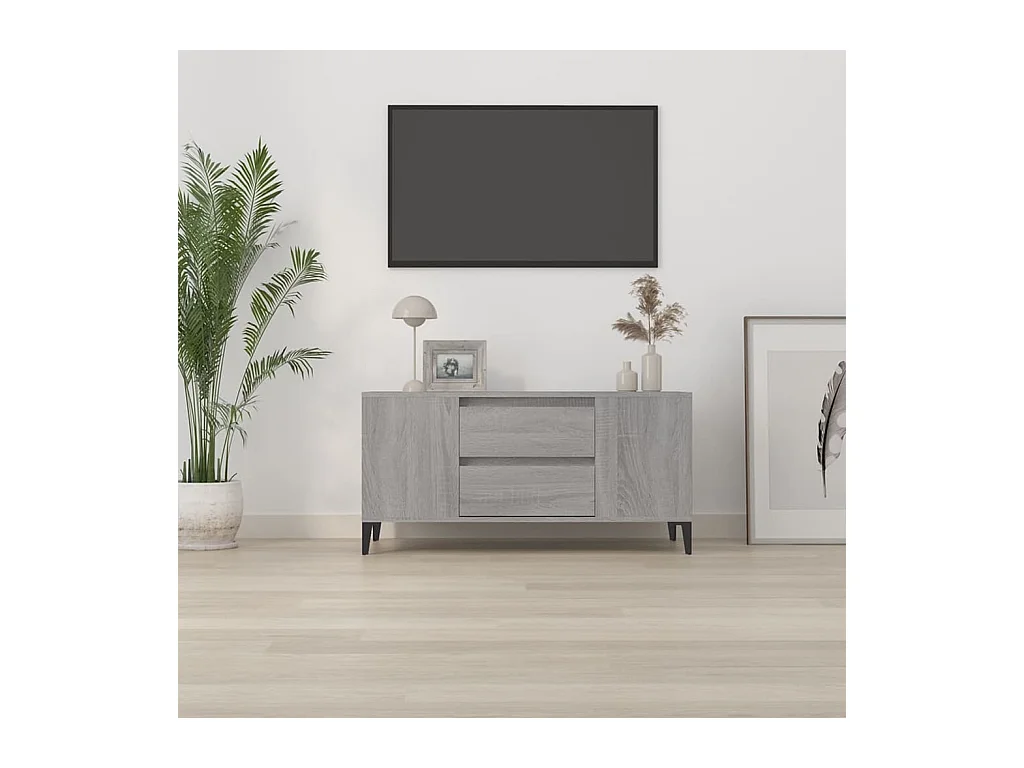 Sonoma TV-Schrank grau 102x44,5x50 cm Holzwerkstoff