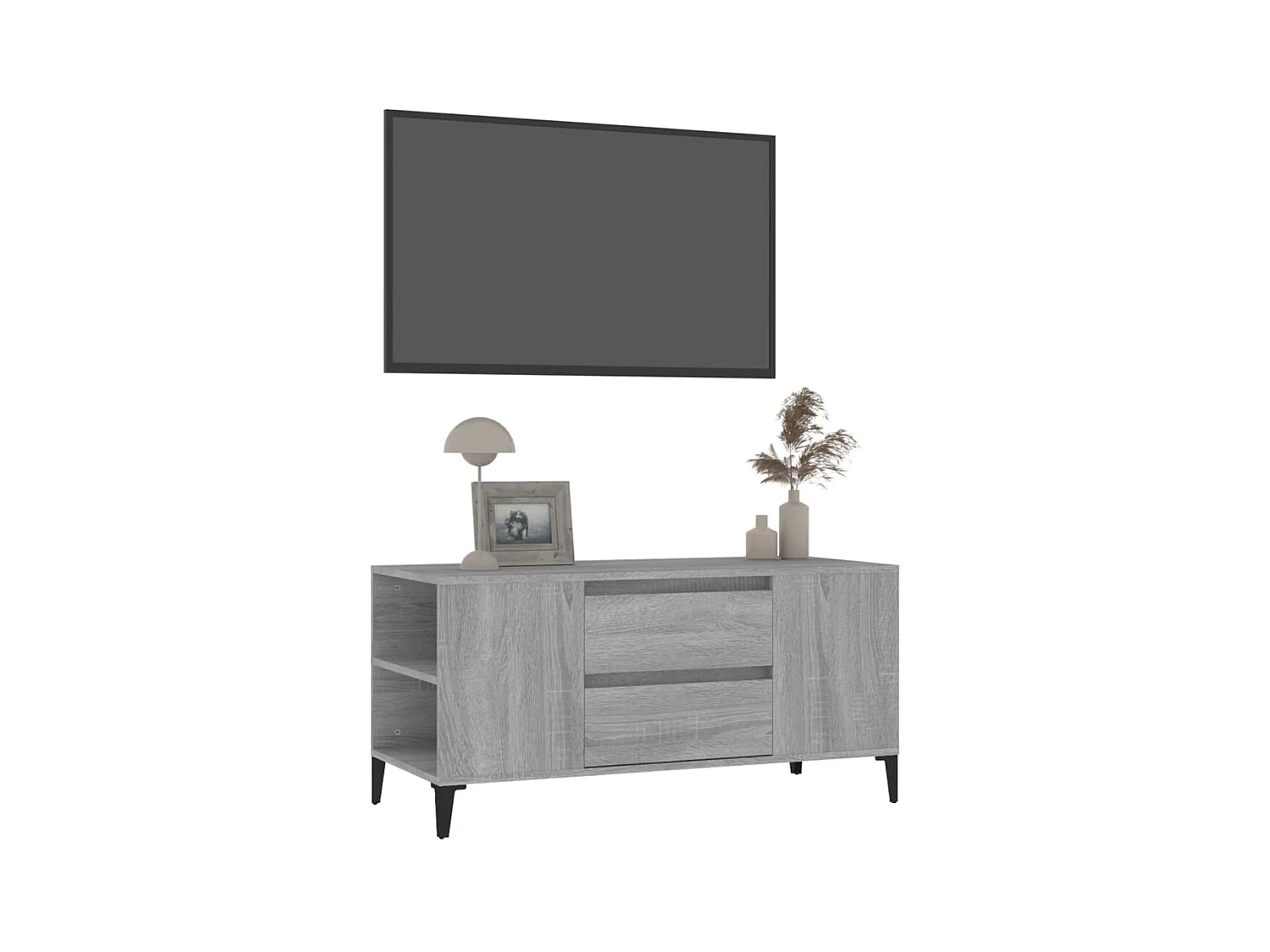 Sonoma TV-Schrank grau 102x44,5x50 cm Holzwerkstoff