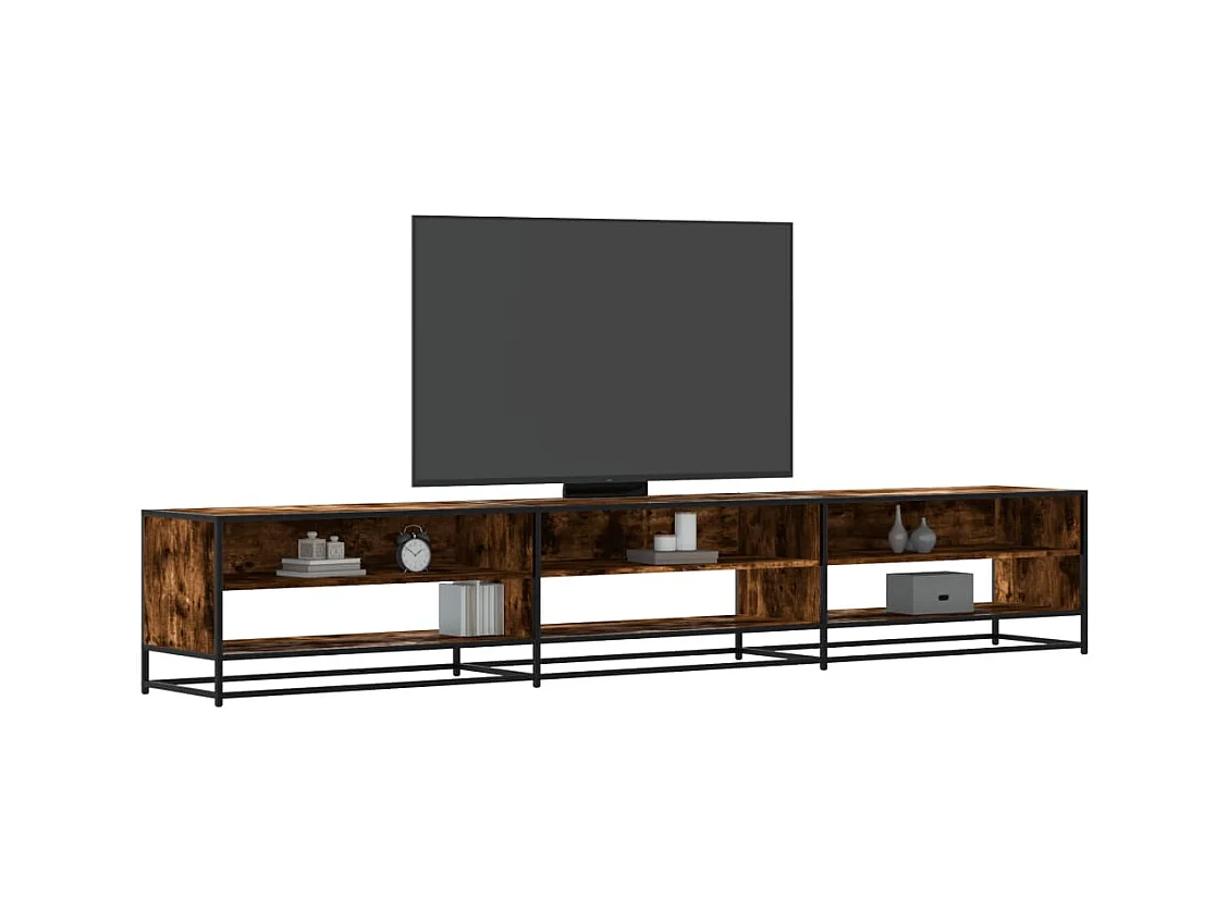 Mobile TV in rovere affumicato 270x40x46 cm in legno ingegnerizzato