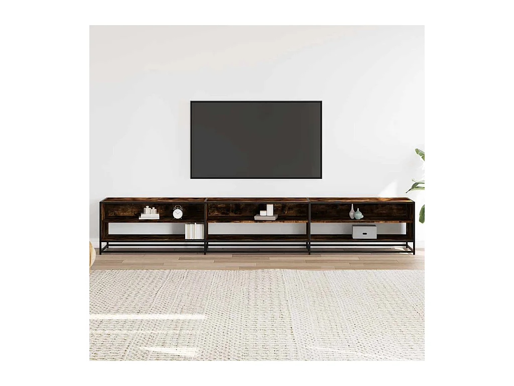 Mobile TV in rovere affumicato 270x40x46 cm in legno ingegnerizzato