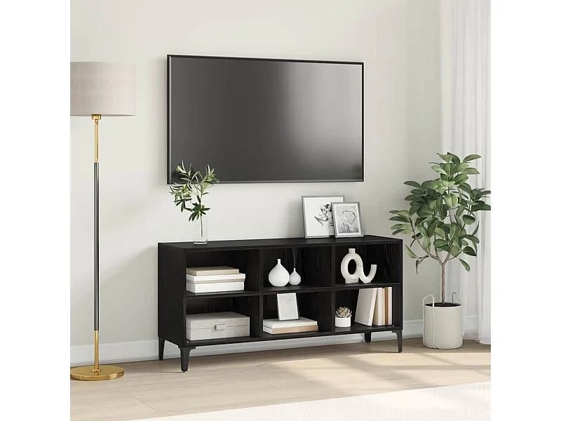 Meuble TV Noir 69.5 x 30 x 50 cm Bois d'ingénierie