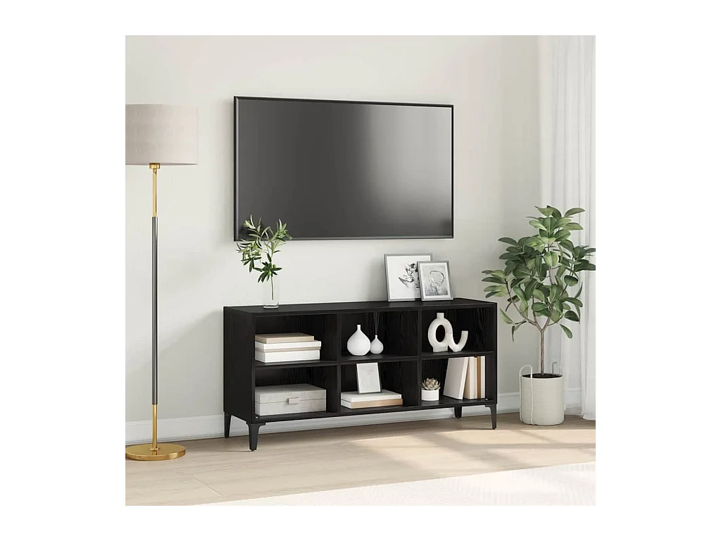 Meuble TV Noir 69.5 x 30 x 50 cm Bois d'ingénierie
