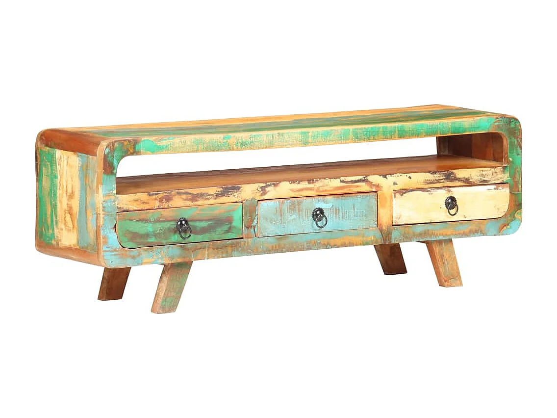 Mueble de TV 117x30x41 cm Madera maciza recuperada