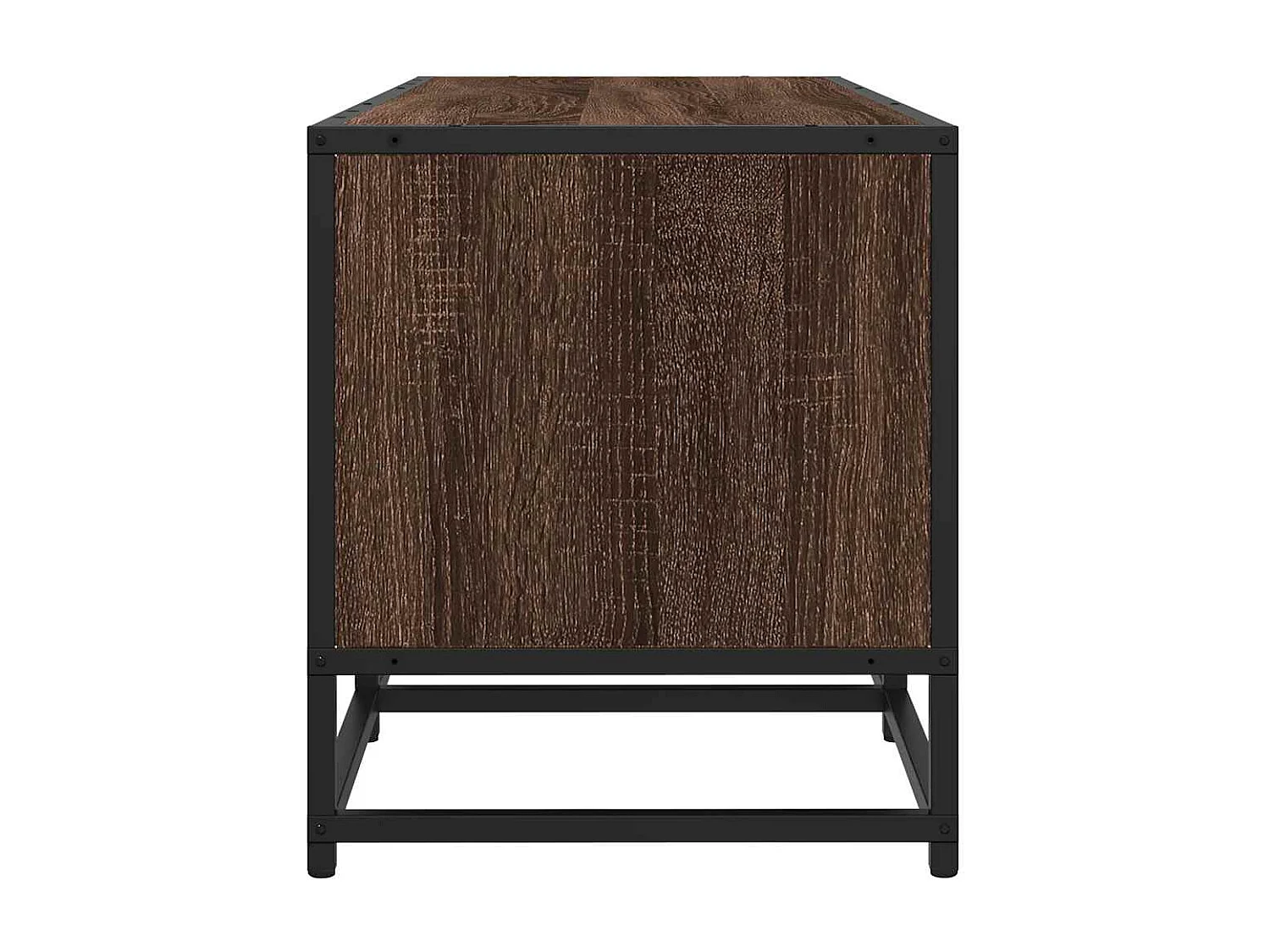 TV-Schrank aus brauner Eiche 120 x 35 x 41 cm, Holzwerkstoff und Metall