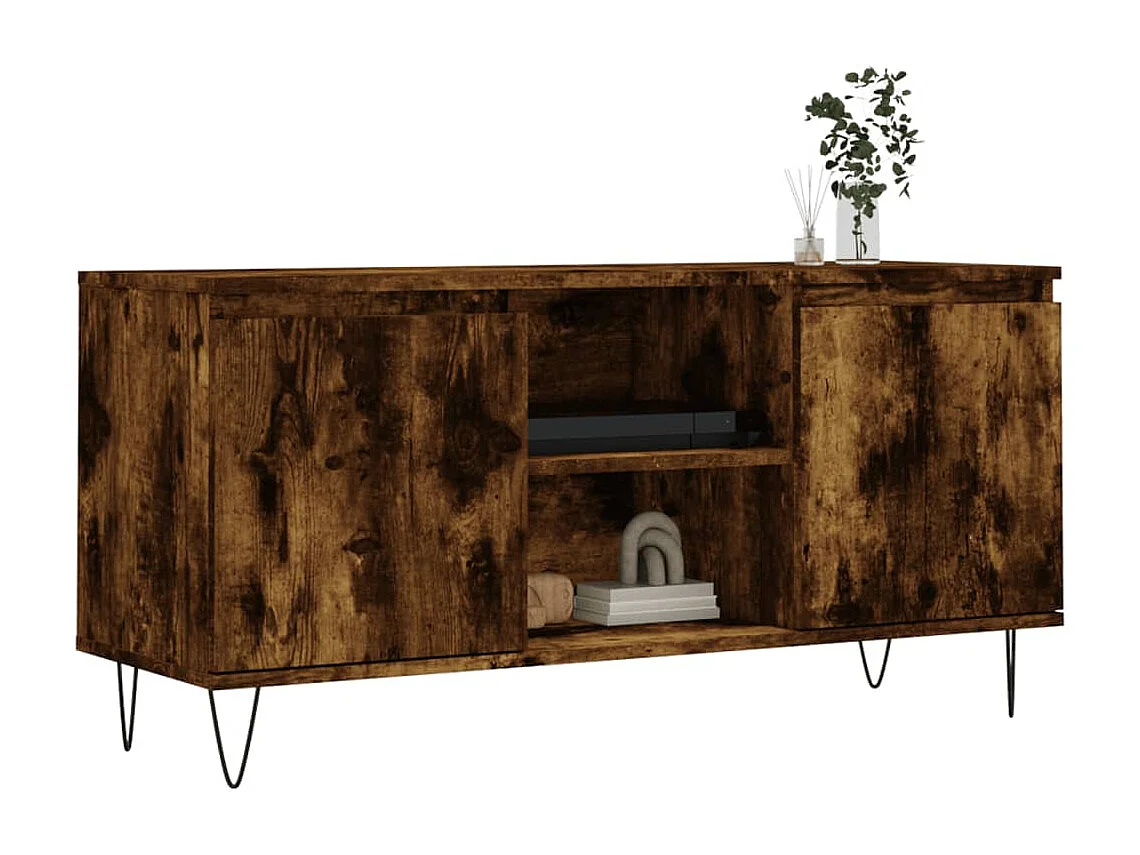 TV-Schrank aus geräucherter Eiche 104x35x50 cm Holzwerkstoff