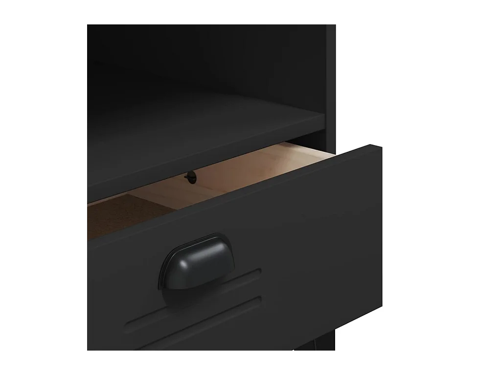 Meuble TV VIKEN noir bois d'ingénierie