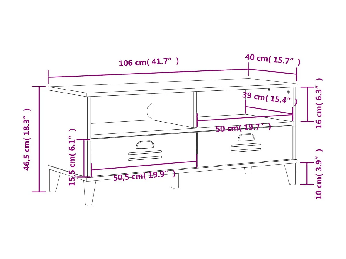 Meuble TV VIKEN noir bois d'ingénierie