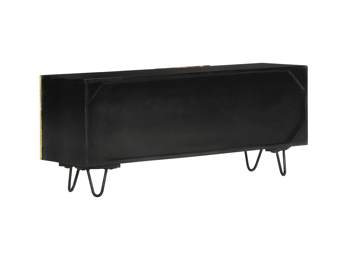 Meuble TV 110x30x45 cm bois massif de manguier