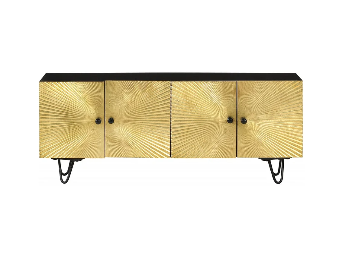 Meuble TV 110x30x45 cm bois massif de manguier