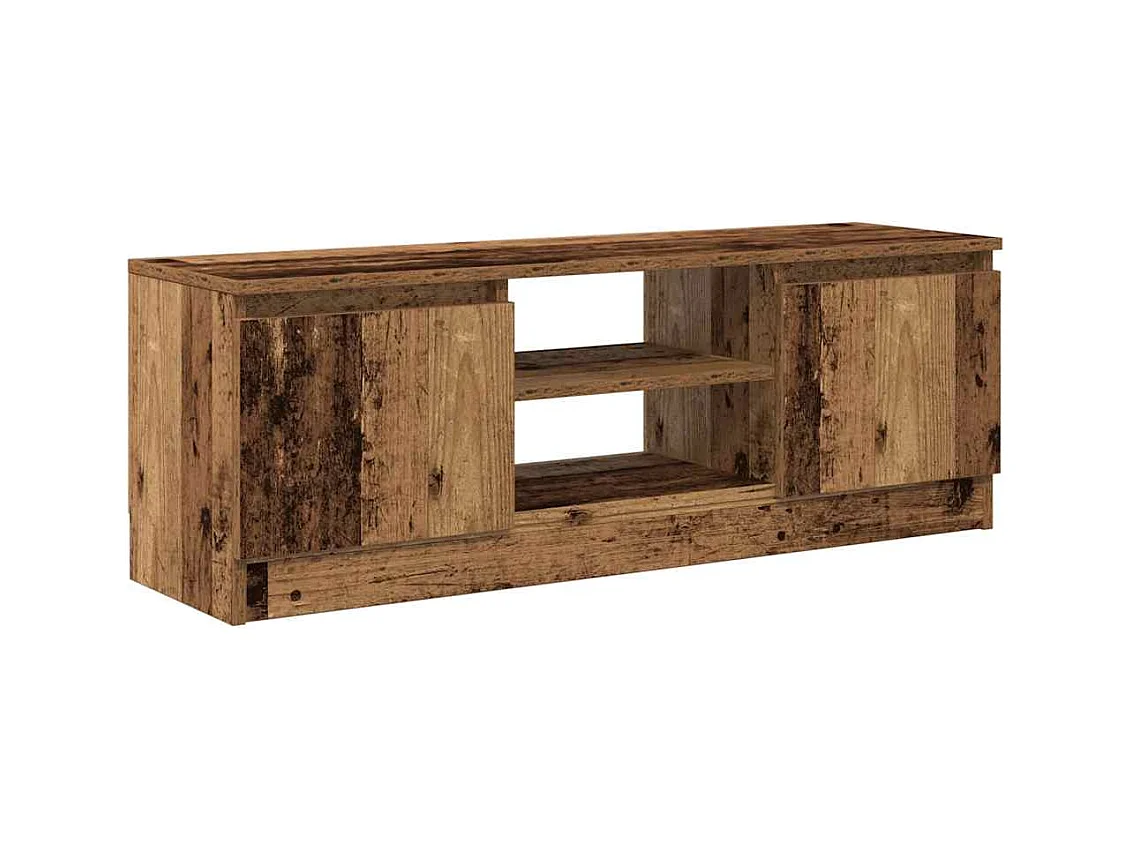 Meuble TV vieux bois 102x30x36 cm bois d'ingénierie