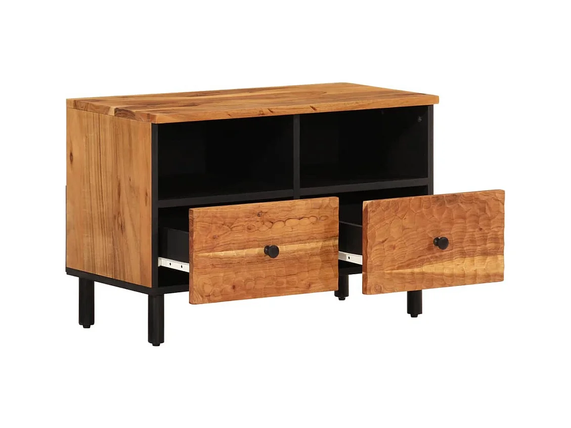Meuble TV 70x33x46 cm Bois d'acacia massif