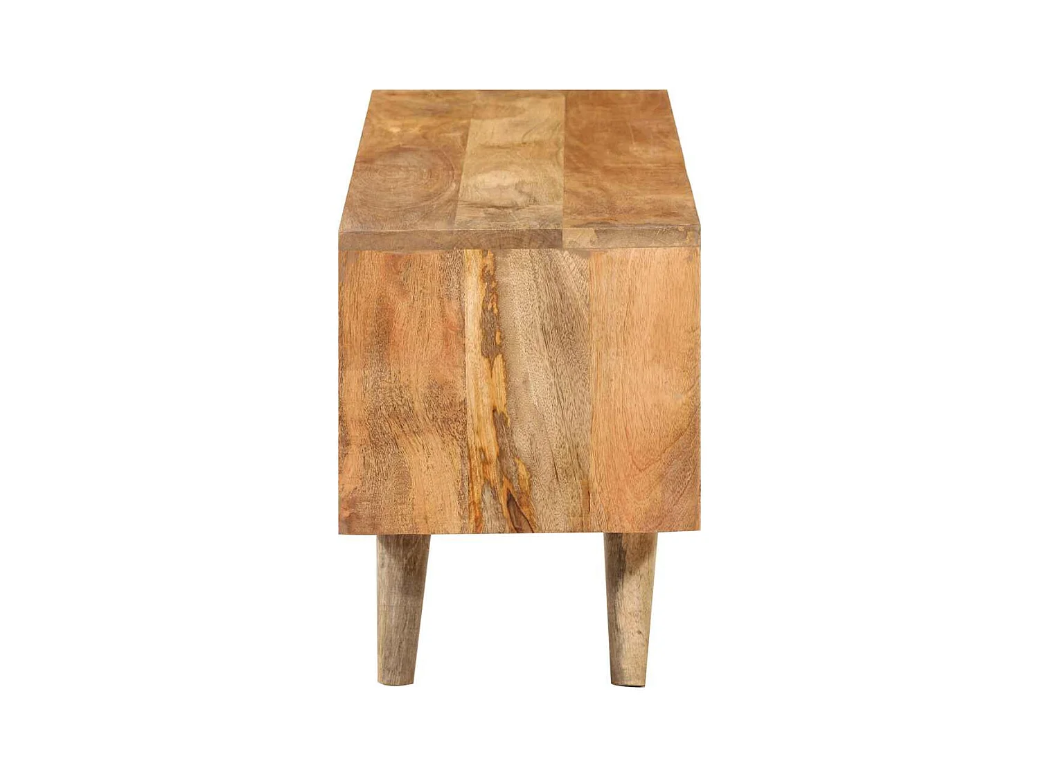 Meuble TV 110x30x41 cm bois massif de manguier