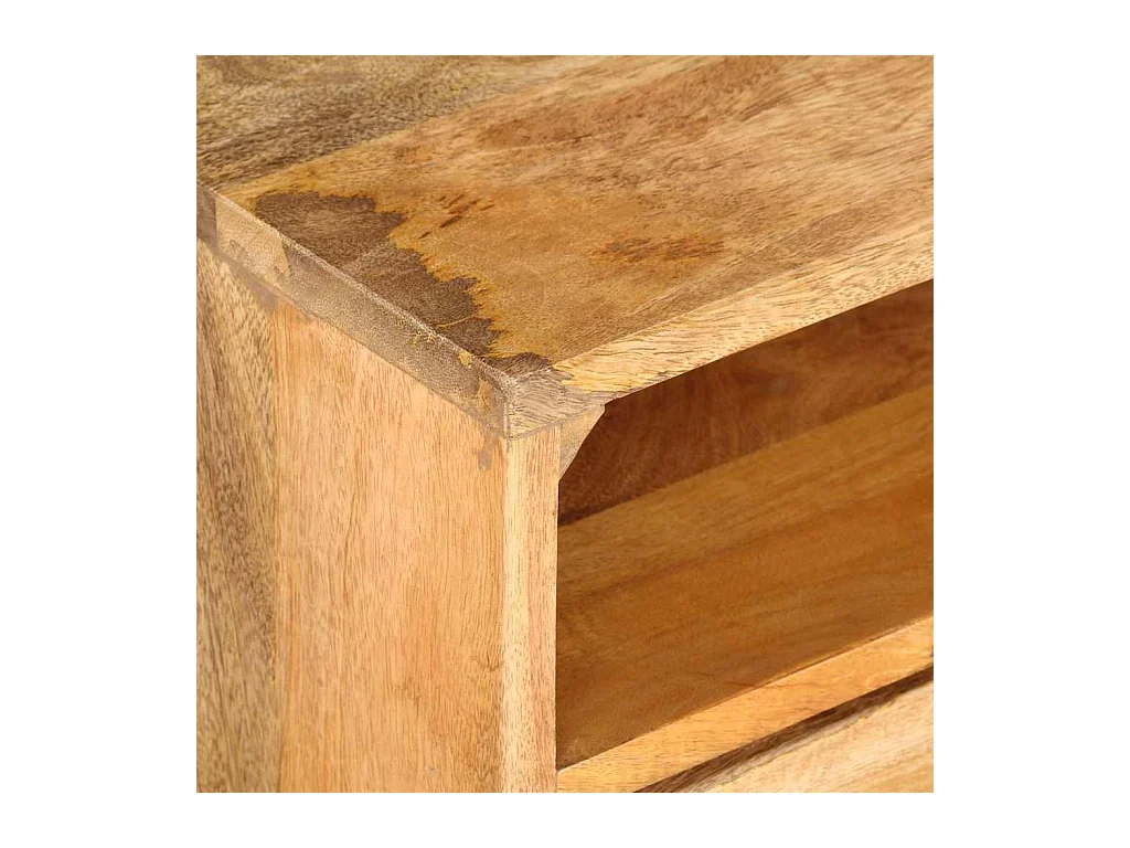 Meuble TV 110x30x41 cm bois massif de manguier