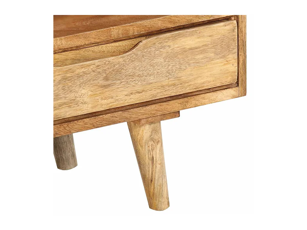 Meuble TV 110x30x41 cm bois massif de manguier