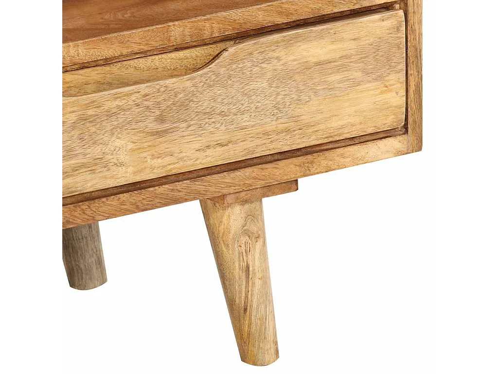 Meuble TV 110x30x41 cm bois massif de manguier