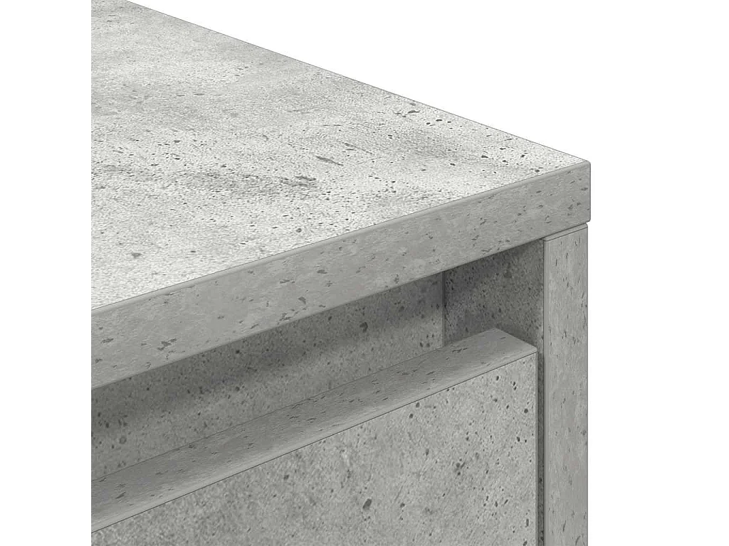 Betongrijs tv-meubel met ledverlichting 193,5x41x50 cm