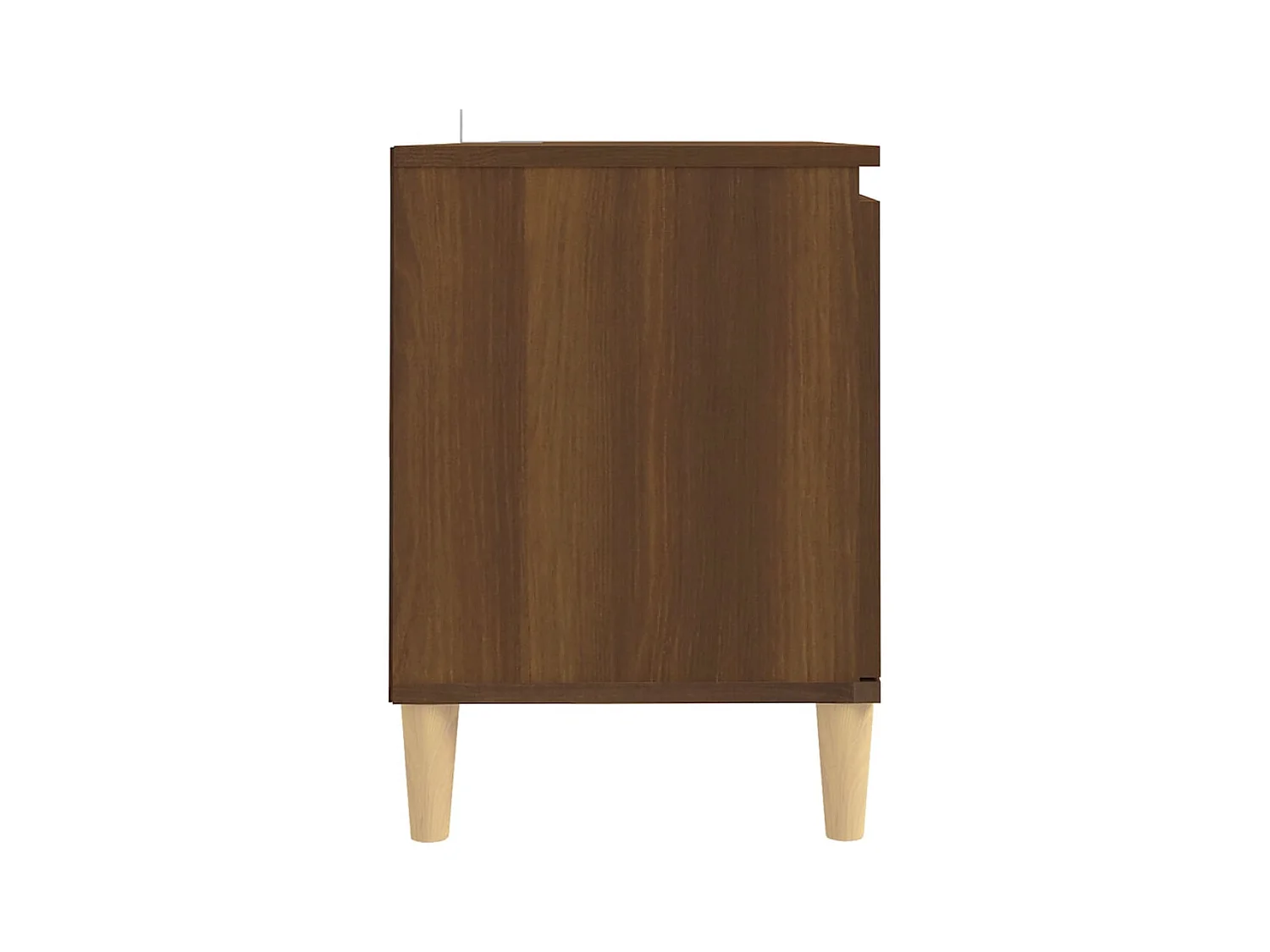 Meuble TV avec pieds en bois massif Chêne marron 103,5x35x50 cm