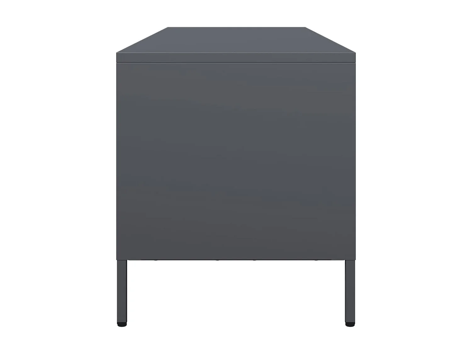 Meuble TV anthracite 135x39x43,5 cm acier laminé à froid