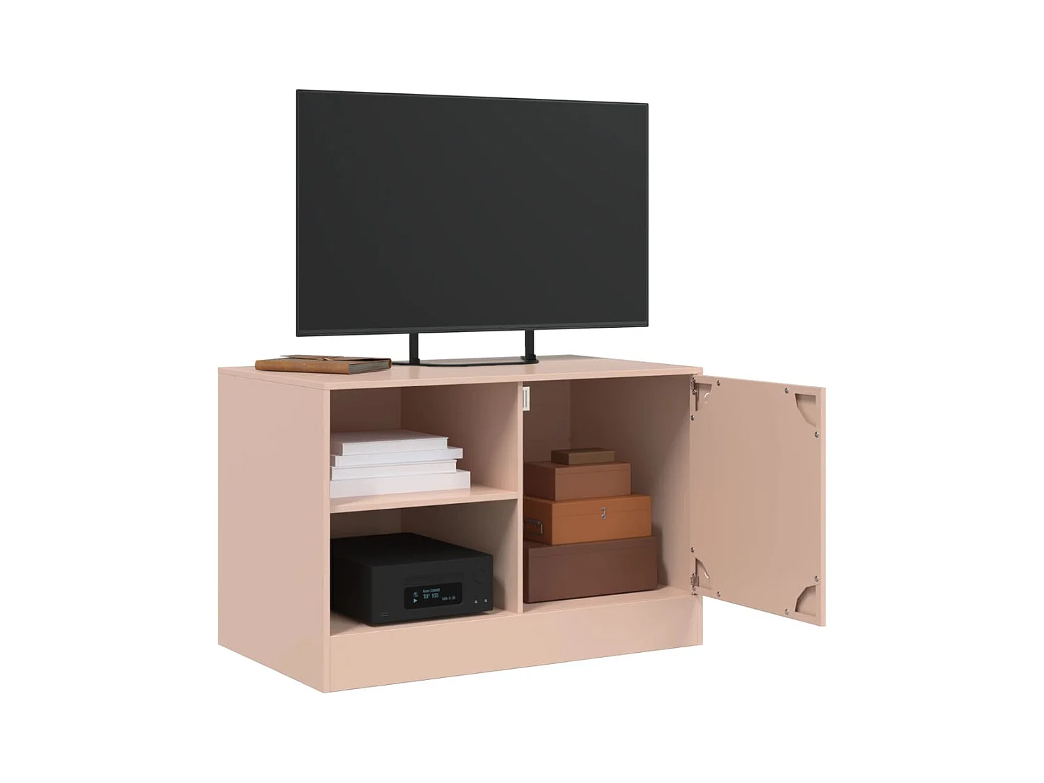 Roze tv-meubel 67x39x44 cm staal
