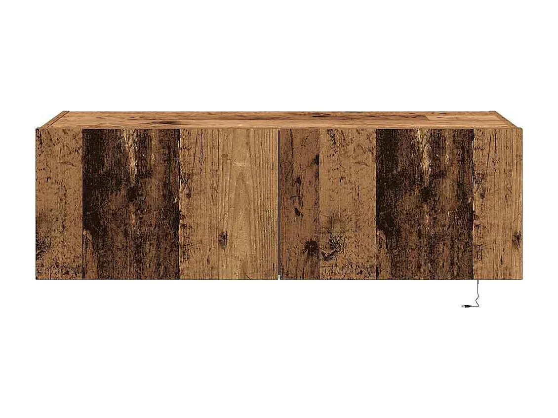 Mobile porta TV con illuminazione a LED Legno antico 100x35x31 cm