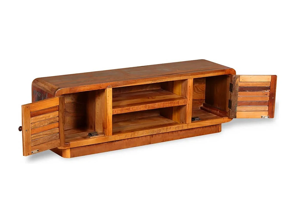 Mobile porta TV in legno massello di recupero 120x30x40 cm