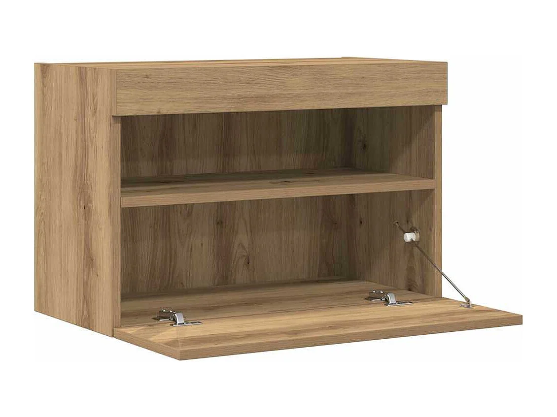 Meuble TV avec lumières LED Chêne Artisan 60x30x40 cm