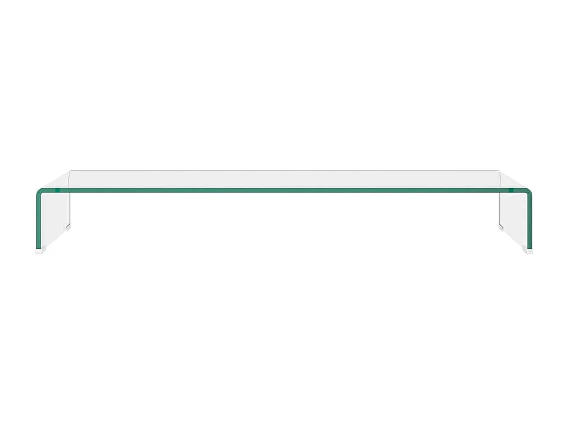 Meuble TV/pour moniteur 100x30x13 cm verre transparent