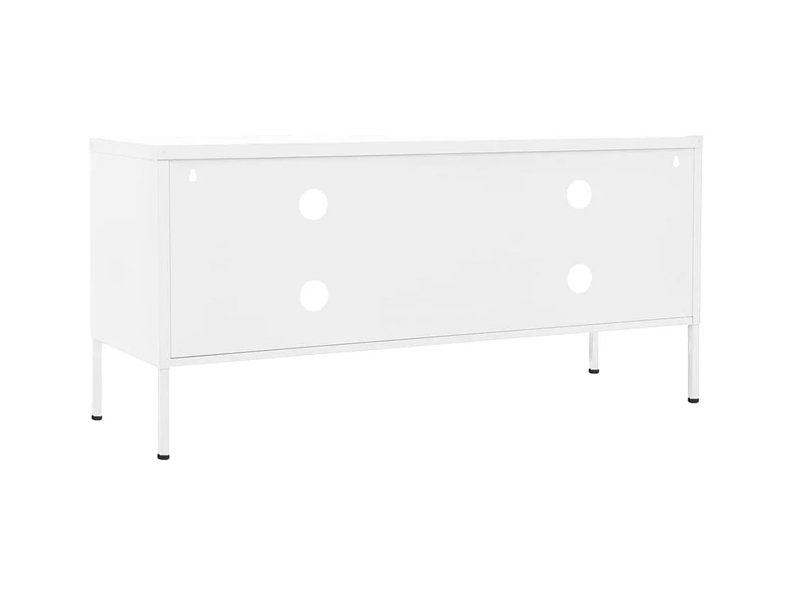 Weißer TV-Schrank 105x35x50 cm Stahl