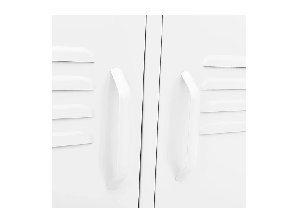 Weißer TV-Schrank 105x35x50 cm Stahl