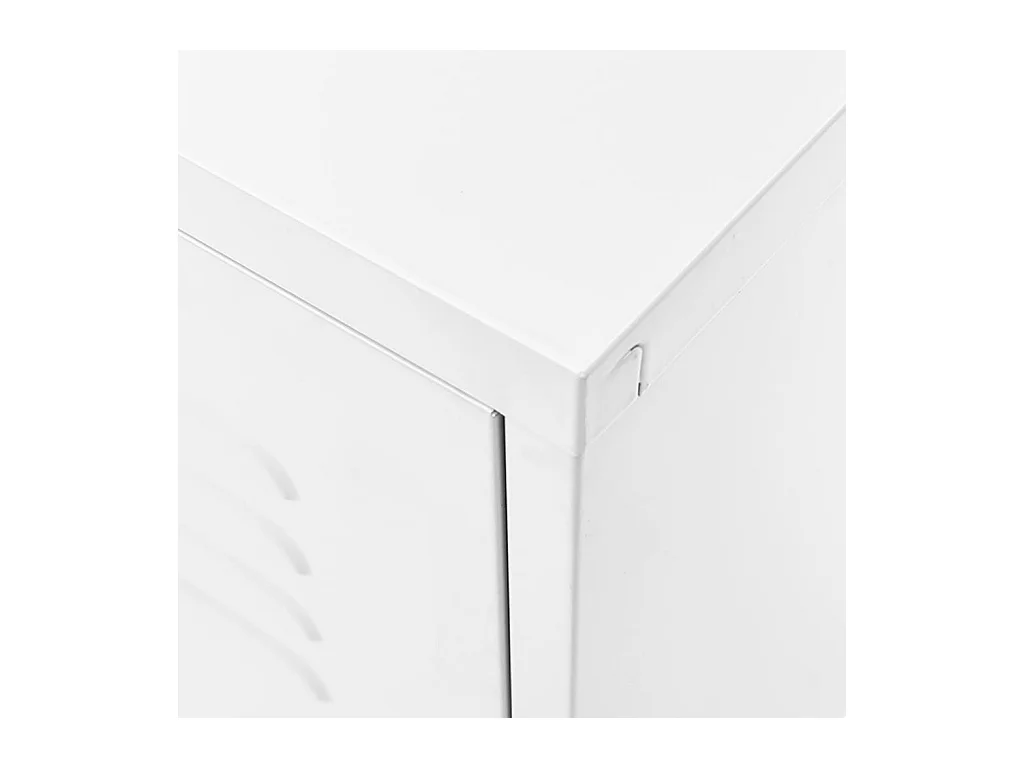 Weißer TV-Schrank 105x35x50 cm Stahl