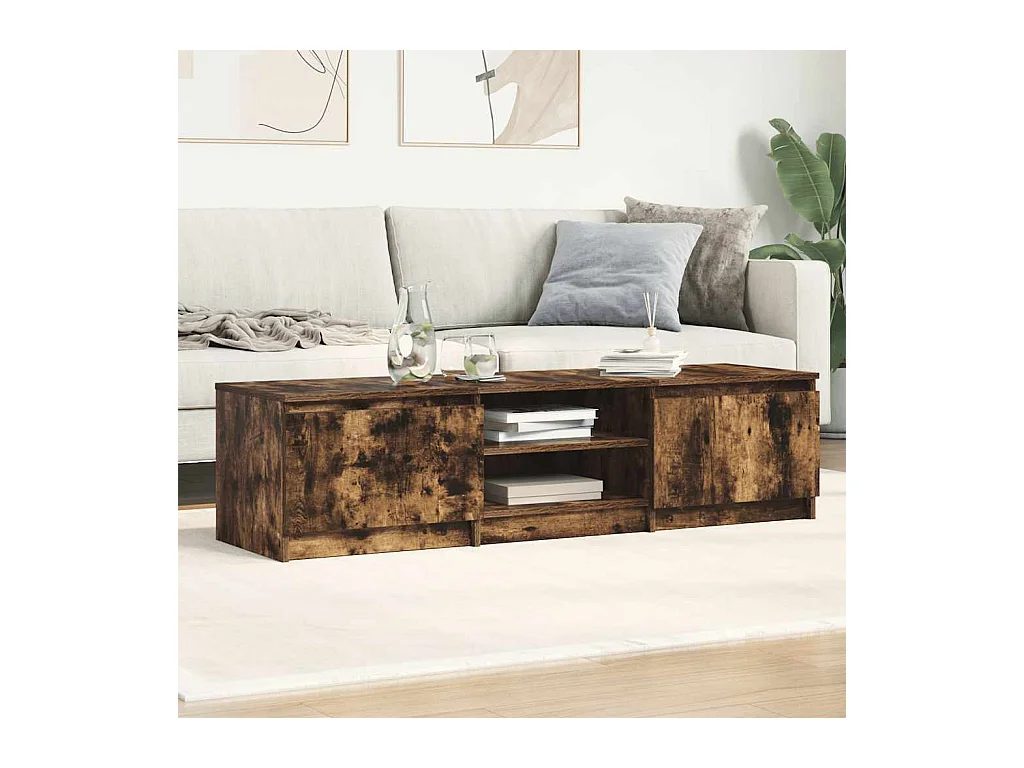 Mobile TV in rovere affumicato 140x40x35,5 cm in legno ingegnerizzato