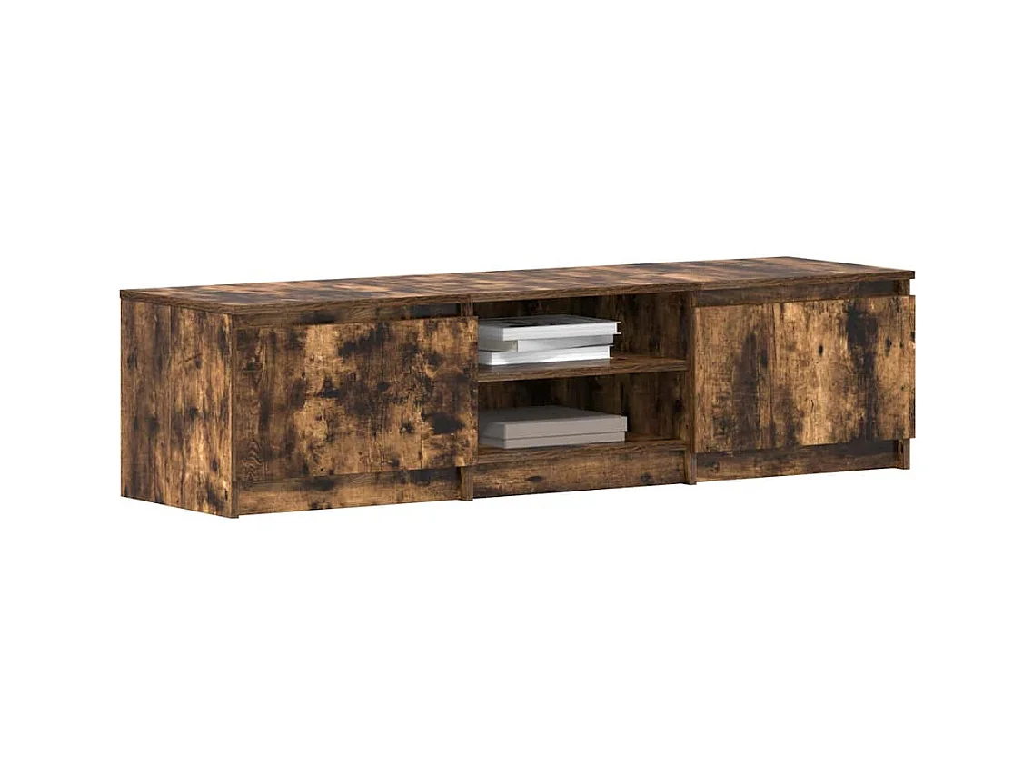 Mobile TV in rovere affumicato 140x40x35,5 cm in legno ingegnerizzato
