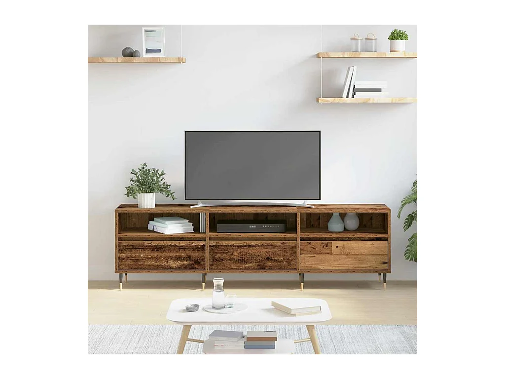 Meuble TV Bois Vieilli 150x30x44.5 cm Bois d'ingénierie