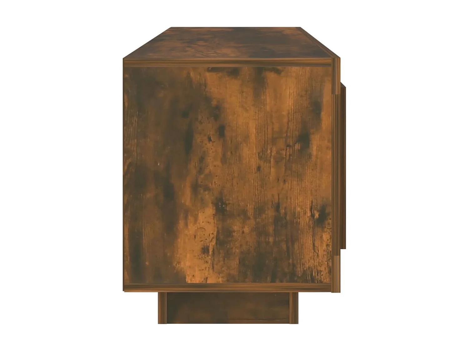 Meuble TV chêne fumé 102x35x45 cm bois d'ingénierie