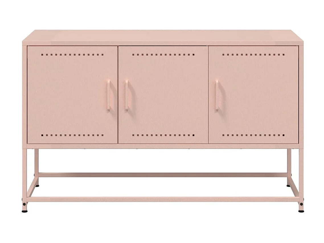 Mobile porta TV rosa 100,5x39x60,5 cm in acciaio