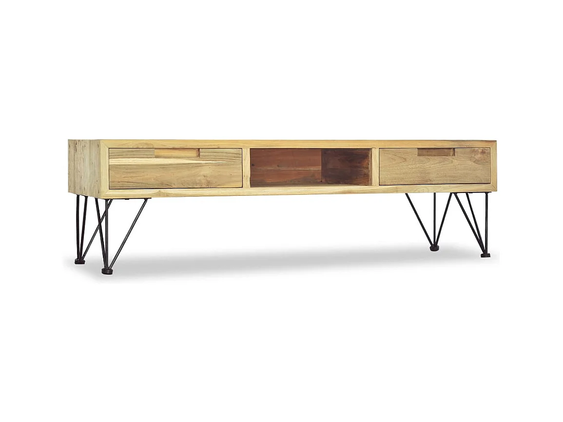 Mobile TV 120x35x35 cm Teak massello
