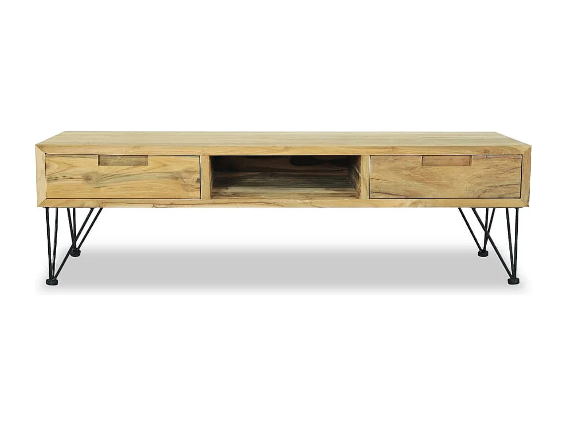Mobile TV 120x35x35 cm Teak massello