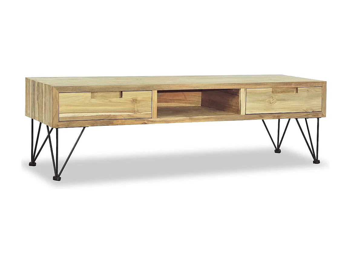 Mobile TV 120x35x35 cm Teak massello