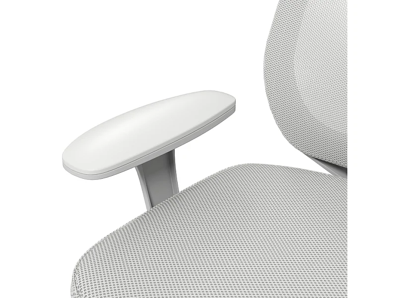 Ergonomische draaibare bureaustoel, in hoogte verstelbaar, polyester, grijs (55x48x82,5-94,5cm)