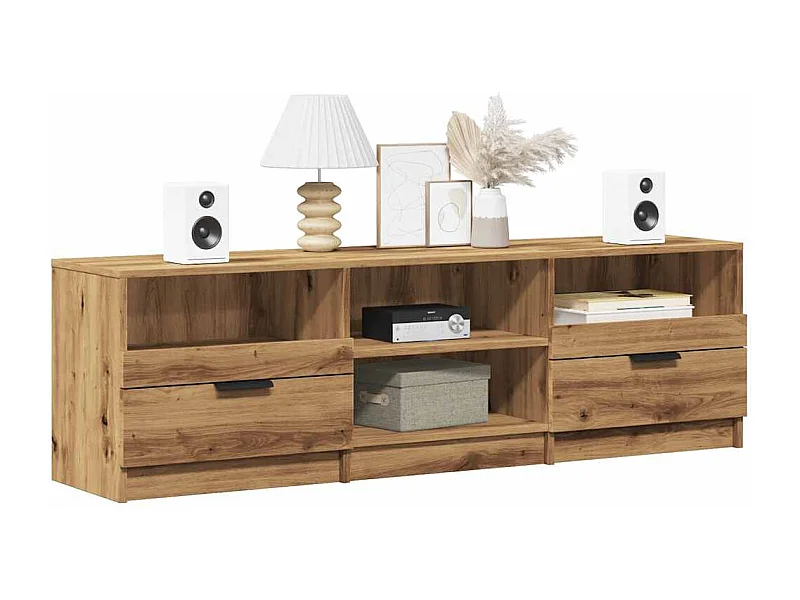 Mobile porta TV artigianale in rovere 150x33,5x45 cm in legno ingegnerizzato