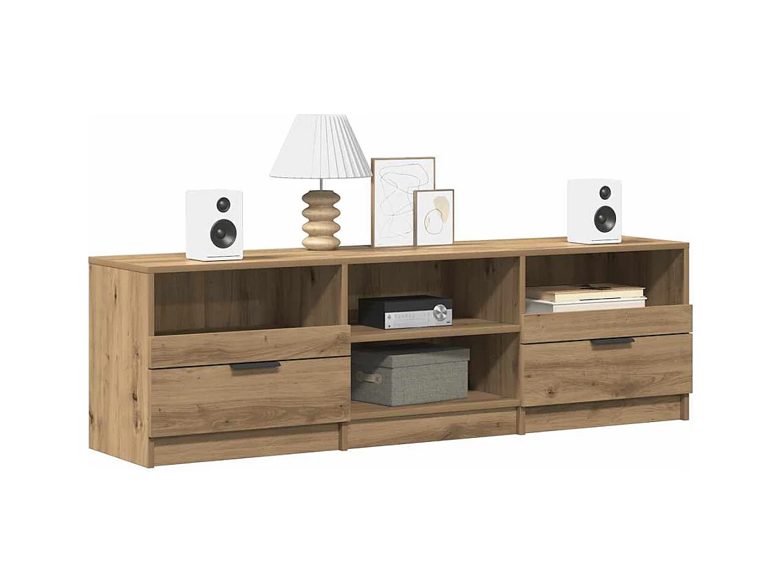 Mobile porta TV artigianale in rovere 150x33,5x45 cm in legno ingegnerizzato