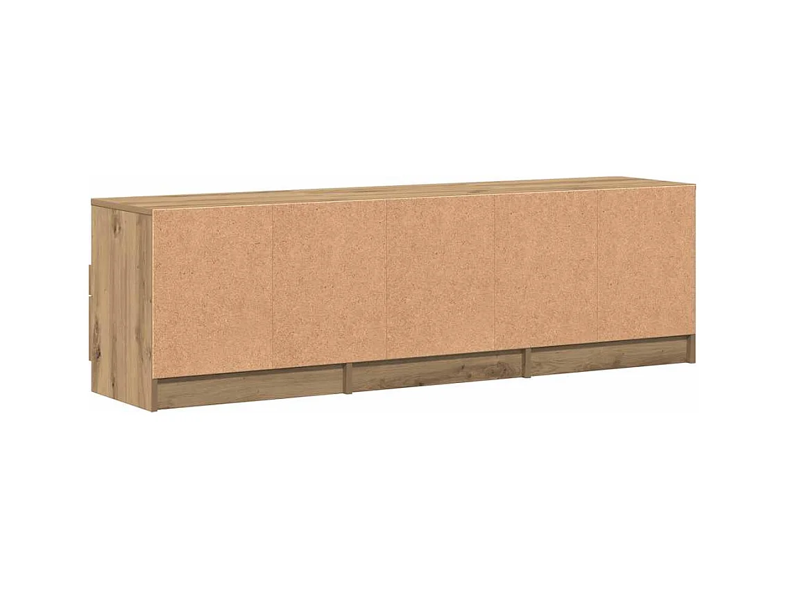 Mobile porta TV artigianale in rovere 150x33,5x45 cm in legno ingegnerizzato