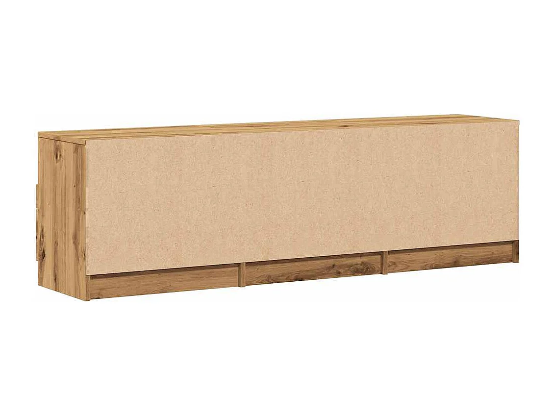 Meuble TV chêne artisanal 150x33,5x45 cm bois d'ingénierie