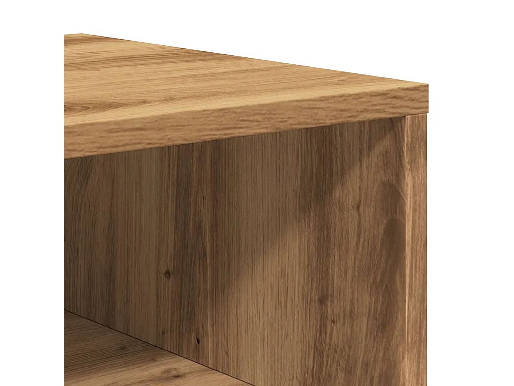 Meuble TV chêne artisanal 150x33,5x45 cm bois d'ingénierie