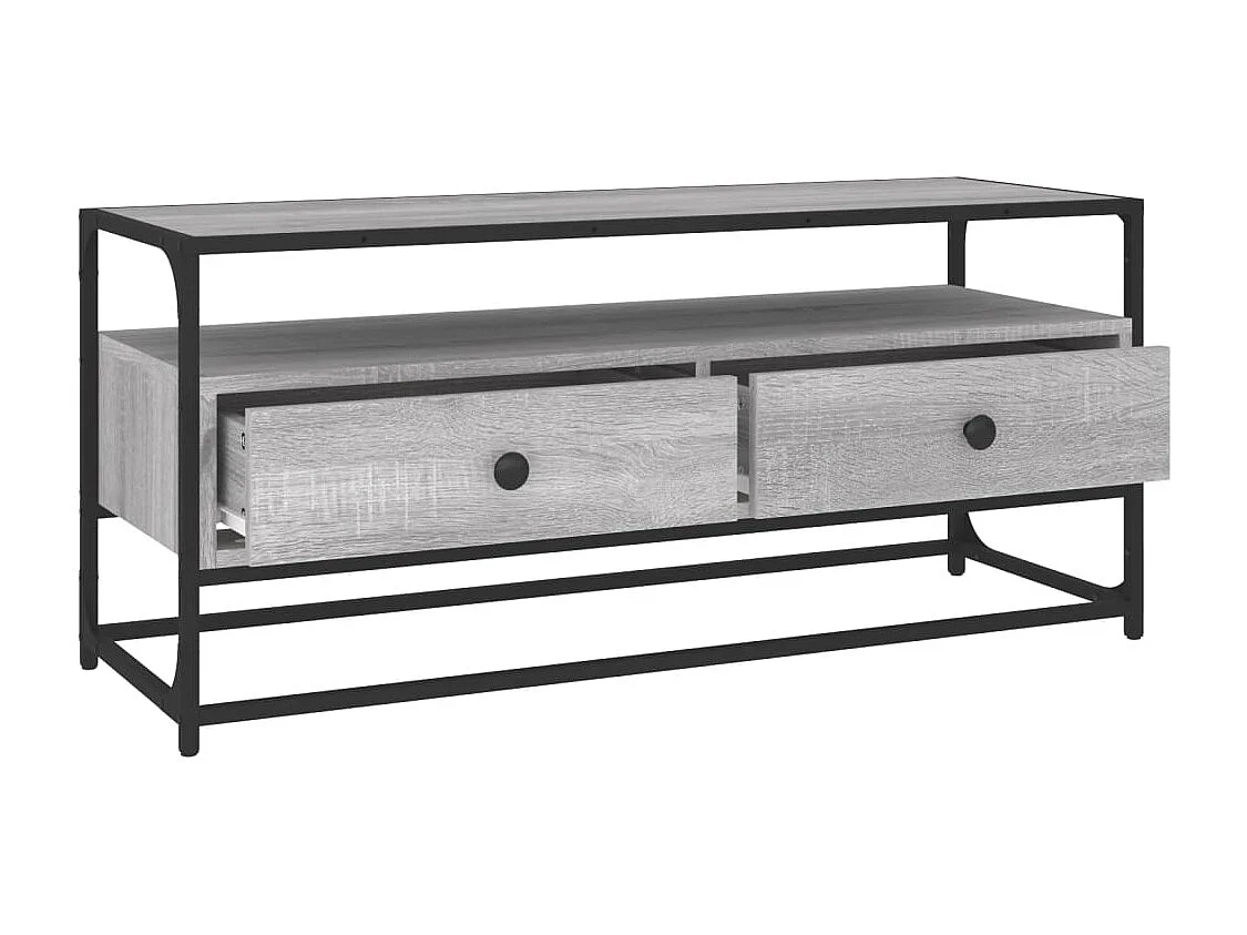 Mobile TV grigio Sonoma 100x35x45 cm in legno ingegnerizzato