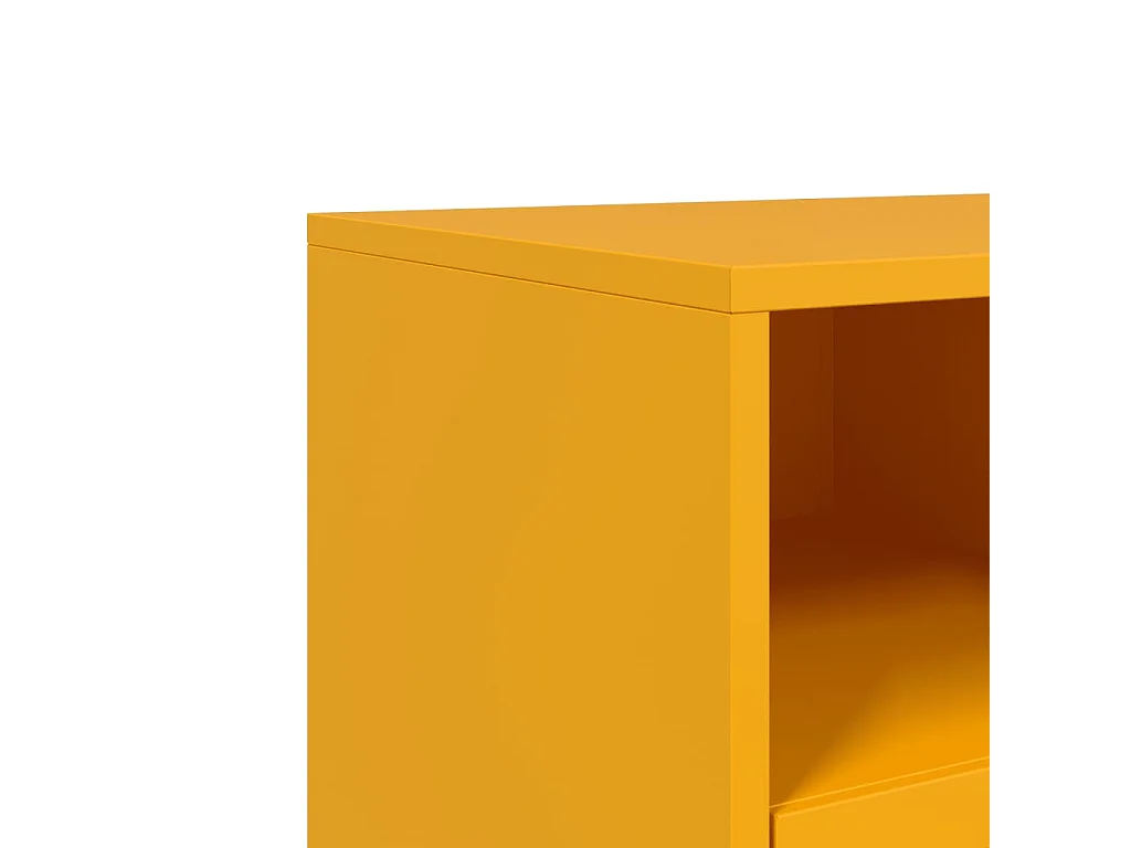 Meuble TV jaune moutarde 100,5x39x43,5 cm acier