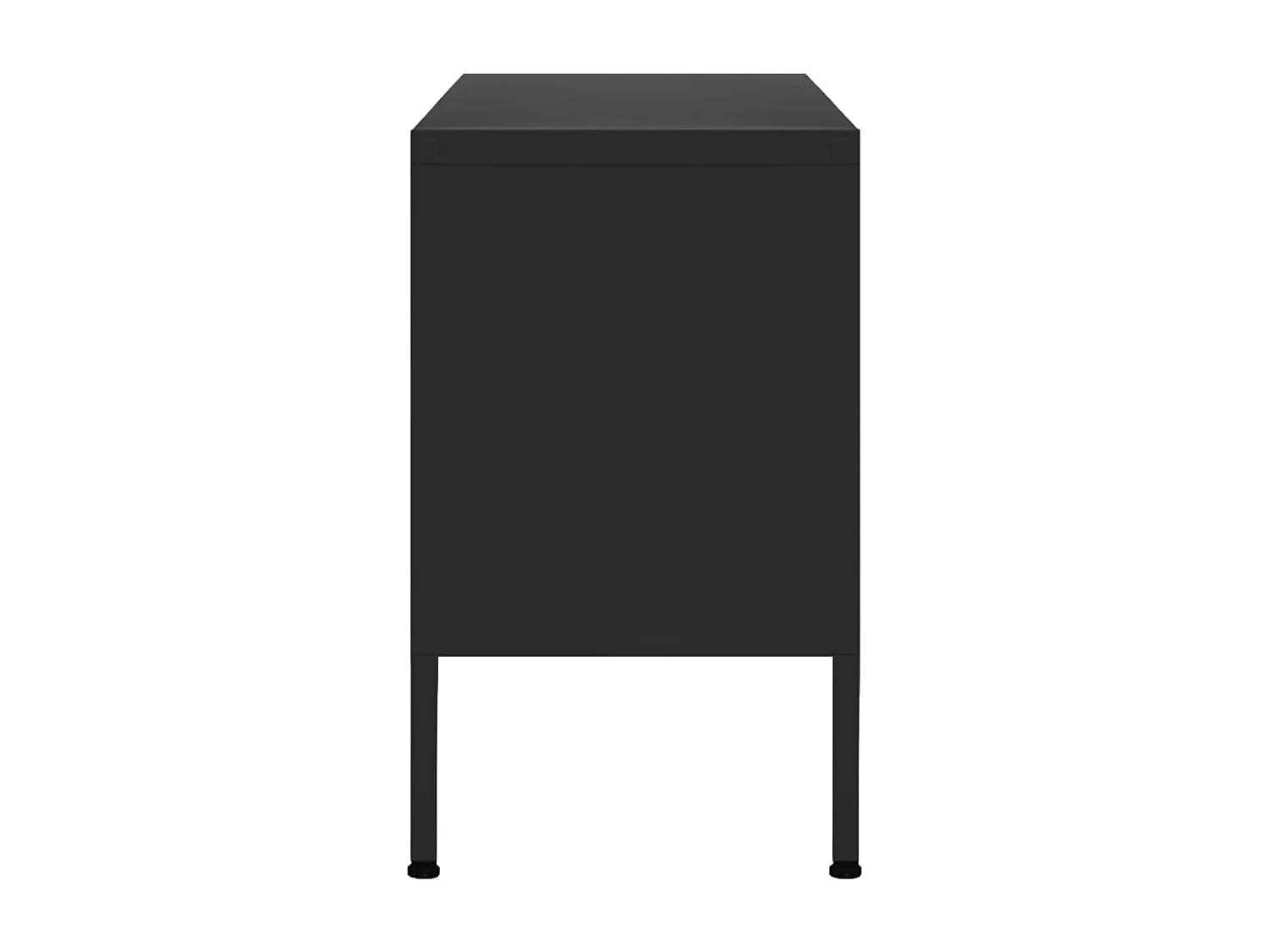 Meuble TV Noir 105x35x50 cm Acier