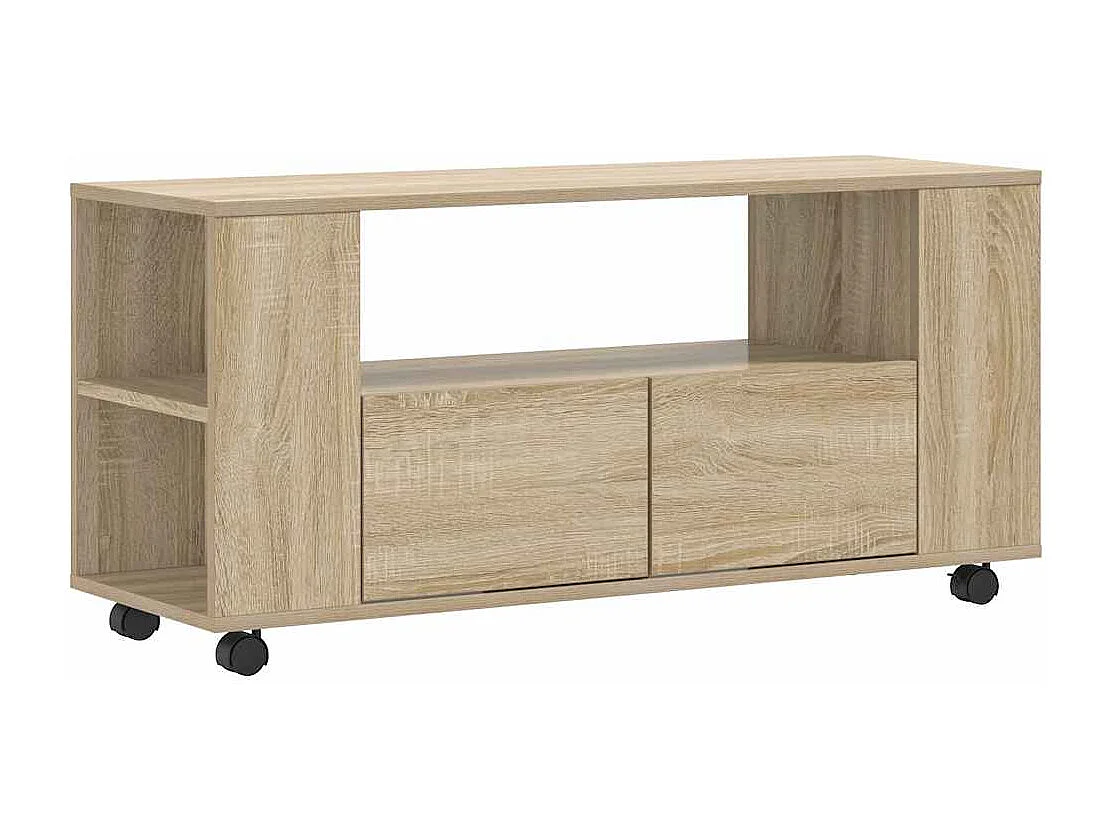 Mueble de TV de roble Sonoma 102x34,5x43 cm madera de ingeniería